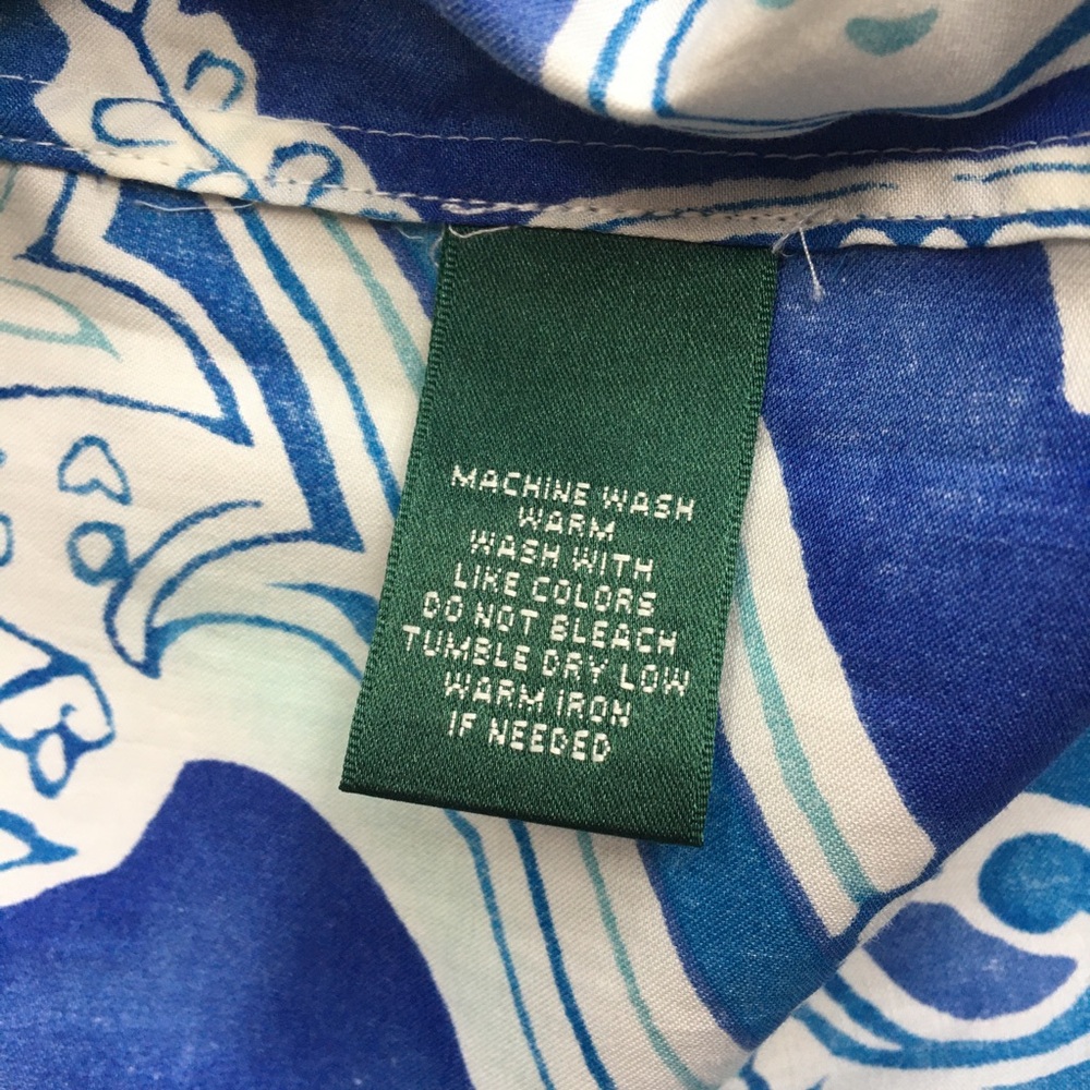 NWT Lauren Ralph Lauren Cotton Paisley Shirt - Picture 6 of 6